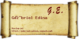 Gábriel Edina névjegykártya
